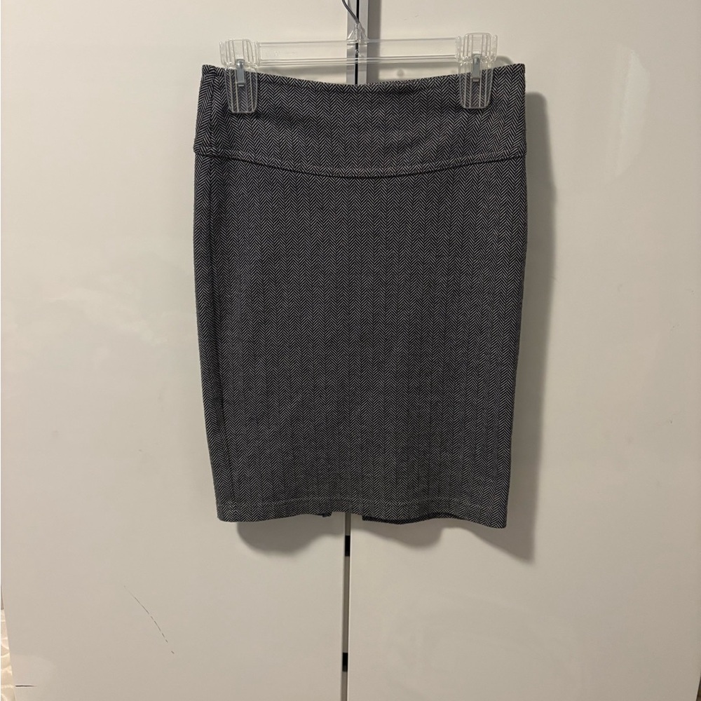 Classic Gray Women's Skirt stretchy slit